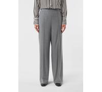 Marlenehose aus weichem Flanell mit Elastikbund grau 34/REG