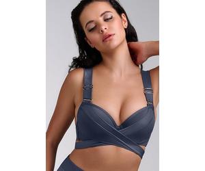 Marlies Dekkers Cache Coeur Steel Grey Push Up Bikini Top Größe: 75C | Bikinis Outlet | Damen | Grau