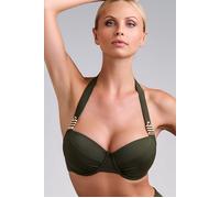 Marlies Dekkers Royal Navy Seaweed Green Plunge Balcony Bikini Top Größe: 85D | Bikinis Outlet | Damen | Blau