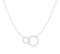 MARLION JEWELS Kette für damen in silber 925 bestehend aus zwei zarten, miteinander verbundenen Reifen. Silberkette für damen ideal als Geschenk. Halskette. Schmuck