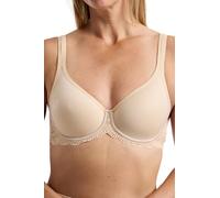 Marlon Damen Womens Brittany Lace Detail Bra T-Shirt-BH, Undurchsichtige, beige, 80E