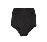 Marlon Damen Womens Veronica Black 100% Cotton Full Brief Pack of 3 Boxershorts, Black,