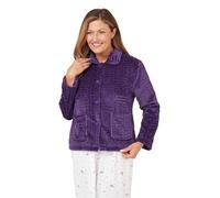 Marlon Lucy Embossed Fleece Bedjacket Daunenjacke für Damen, Violett geprägt, 40-42