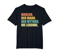 Marlon Spruch T-Shirt, Herren Große Größen, Schwarz, 3X Tall