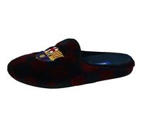 MARPEN SLIPPERS, Offizielle FC Barcelona Fußball Winter Hausschuhe Unisex für Herren oder Damen, Kariert Offene, Größe 42-43