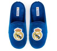 MARPEN SLIPPERS Real Madrid CF Hausschuhe, offizielle Saison 24/25, für Herren oder Damen, Gummisohle, Fußballdesign, blau, 45 EU