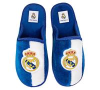 MARPEN SLIPPERS, Real Madrid CF Hausschuhe, offizielle Saison 24/25, für Herren oder Damen, leicht, für den Winter, Blau / Weiß, 40 EU