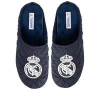 MARPEN SLIPPERS, Real Madrid CF Hausschuhe, offizielle Saison 24/25, gepolstert, für Herren oder Damen, Gummisohle, Fußballdesign, marineblau, 38 EU