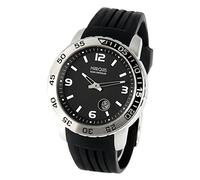 MARQUIS Sportliche Herren Funkuhr (Junghans-Uhrwerk) Edelstahlgehäuse, Kautschukarmband, 964.4800