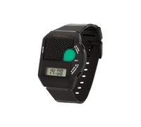 Marschall Deutsch sprechende Armbanduhr mit großem, grünem Sprachknopf I 1101 I Schwarz I Stündliche Zeitansage I Wecker I Perfekt für Senioren, Blinde und Demenzkranke