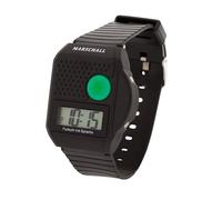 Marschall Deutsch sprechende Digitale Funkarmbanduhr I 1110 I Schwarz I Ansage von Zeit und Datum I Weckfunktion I Großes LCD Display I Perfekt für Senioren, Blinde und Demenzkranke