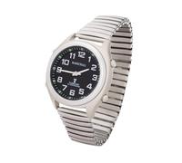 Marschall Deutsch sprechende Herren und Damen Armbanduhr I 1130V I Funkarmbanduhr I Für Blinde, Senioren und Demenzkranke I Datum- und Zeitansage I Silbernes Zugarmband