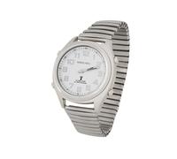 Sprechende Funk-Armbanduhr Metall-Zugarmband White