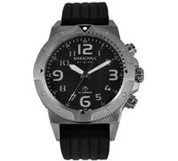 Marschall Original Herren Armbanduhr I Ilumino Acero Negro I Taucher-Funkuhr mit schwarzem Silikonarmband I Lumineszierende Zeiger und Beleuchtung I Modern und leistungsstark