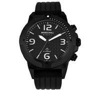 Marschall Original Herren Armbanduhr I Ilumino Negro GT I Taucher-Funkuhr mit schwarzem Silikonarmband I Lumineszierende Zeiger und Beleuchtung I Modern und leistungsstark