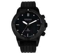 Marschall Original Herren Armbanduhr I Ilumino Negro I Taucher-Funkuhr mit schwarzem Silikonarmband I Luminiszierende Zeiger I Modern und leistungsstark