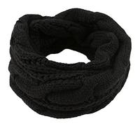 Martin Kench Warmer Strick Loop Schal, Gestrickt Schlauchschal, Damen Schal, Unisex Einfarbiger Strickschal Winterschal Damen Mädchen (Schwarz)