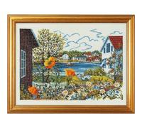 MARUSSIA Eva Rosenstand Kreuzstich Set Soerland/Lyngoer, Zählmuster, 30x40cm