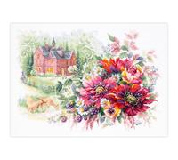 MARUSSIA Magic Needle Zweigart Edition Kreuzstich Stickpackung Das alte Herrenhaus, Zählmuster, 38x27cm