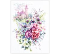 MARUSSIA Magic Needle Zweigart Edition Kreuzstich Stickpackung Das alte Schloss, Zählmuster, 27x38cm