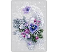 MARUSSIA Magic Needle Zweigart Edition Kreuzstich Stickpackung Frostiger Abend, Zählmuster, 18x27cm