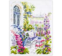 MARUSSIA Magic Needle Zweigart Edition Kreuzstich Stickpackung Gemütliche Terrasse, Zählmuster, 21x27cm