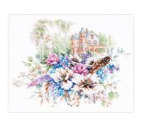 MARUSSIA Magic Needle Zweigart Edition Kreuzstich Stickpackung Viktorianisches Haus, Zählmuster, 38x30cm