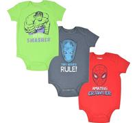 Marvel Avengers Baby Boys 3 Pack Bodysuits 0-3 Months