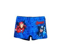 Marvel Avengers Badehose Jungen Kinder Badeshorts Iron Man Captain America (DE/NL/SE/PL, Numerisch, 116, Regular, Blau)
