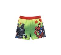 Marvel Avengers Badeshorts für Jungen, Badehose für Kinder, Bermudashorts Jungen, Iron Man Captain America Black Panther Badeshorts, Größe 4 Jahre, Grün
