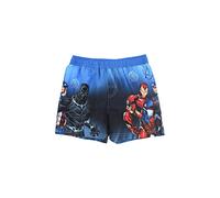 Marvel Avengers Badeshorts für Jungen, Badehose für Kinder, Bermudashorts Jungen, Iron Man Captain America Black Panther Badeshorts, Größe 8 Jahre, Blau
