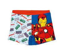 Marvel Avengers Badeshorts für Jungen, Badehose für Kinder, Jungen Slips, Boxer-Badeanzug, Iron Man Captain America Badeshorts, Größe 4 Jahre, Blau
