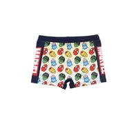 Marvel Avengers Badeshorts Jungen, Badeanzug im Spider-Man Hulk Iron Man Captain America Design, Badeboxershorts Jungen, Größe 8 Jahre, Dunkelblau