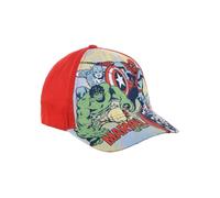 Marvel Avengers Baseball Kappe für Jungen, Design Hulk Thor Capitan America und Spiderman Baseballmütze, Sommerhut für Kinder | Rot