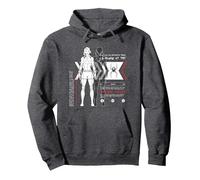 Marvel Avengers Black Widow Widow’s Bite Data Readout Pullover Hoodie, Unisex für Erwachsene, Anthrazit Meliert, XL