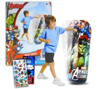 Marvel Avengers Bop Bag Set 3-teiliges Set mit Superhelden-Boxsack fr Kinder | Avengers Bop Tasche mit Aufklebern und mehr (Marvel Spielzeug u