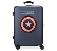 Marvel Avengers Captain America Mittlerer Koffer Blau 48x68x26 cms Hartschalen ABS Kombinationsschloss 70L 3,7Kgs 4 Doppelräder