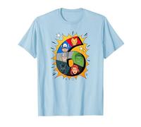 Marvel Avengers Comic Super Heroes 6th Birthday T-Shirt für Kinder, Frauen & Unisex - Klassisches T-Shirt mit Comic-Design & Doppeltem Saum - Blau, S