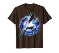 Marvel Avengers Endgame Avenger Tech Logo Shine T-Shirt, Herren, Braun, XXL