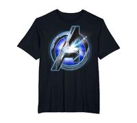 Marvel Avengers Endgame Avenger Tech Logo Shine T-Shirt, Herren Große Größen, Schwarz, 5X Tall