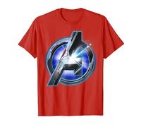 Marvel Avengers Endgame Avenger Tech Logo Shine T-Shirt, Herren, Rot, 3XL