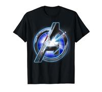 Marvel Avengers Endgame Avenger Tech Logo Shine T-Shirt, Herren, Schwarz, 4XL