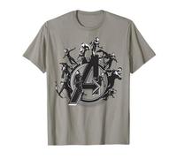 Marvel Avengers Endgame Flying Heroes Logo Graphic T-Shirt T-Shirt