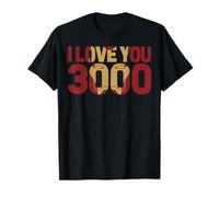 Marvel Avengers Endgame Iron Man I Love You 3000 Text Fill T-Shirt
