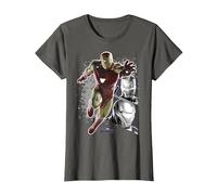 Marvel Avengers Endgame Iron Man Panel Pose Premium Tee T-Shirt, Damen, Anthrazit, S