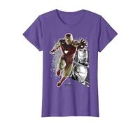 Marvel Avengers Endgame Iron Man Panel Pose Premium Tee T-Shirt, Damen, Heidekrautlila, M