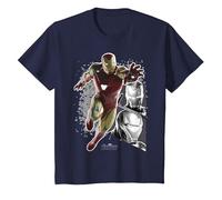 Marvel Avengers Endgame Iron Man Panel Pose Premium Tee T-Shirt, Kinder, Marineblau, 92