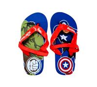Marvel Avengers Flip-Flops für Jungen, Klassisch und Leicht, Blaues Captain America und Hulk-Design, Sommersandalen für Jungen, Größe EU 26/27, MV-A-4286-B