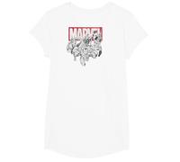 Marvel Avengers Gruppe Angriff Klassischer Comic Grafik Female T-Shirt