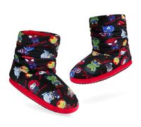 Marvel Avengers Hausschuhe Kinder in Gr. 29-34 - Plüsch Indoor Hausschuhe Mit Rutschfester Sohle für Jungen (Schwarz Avengers, 31/32 EU)
